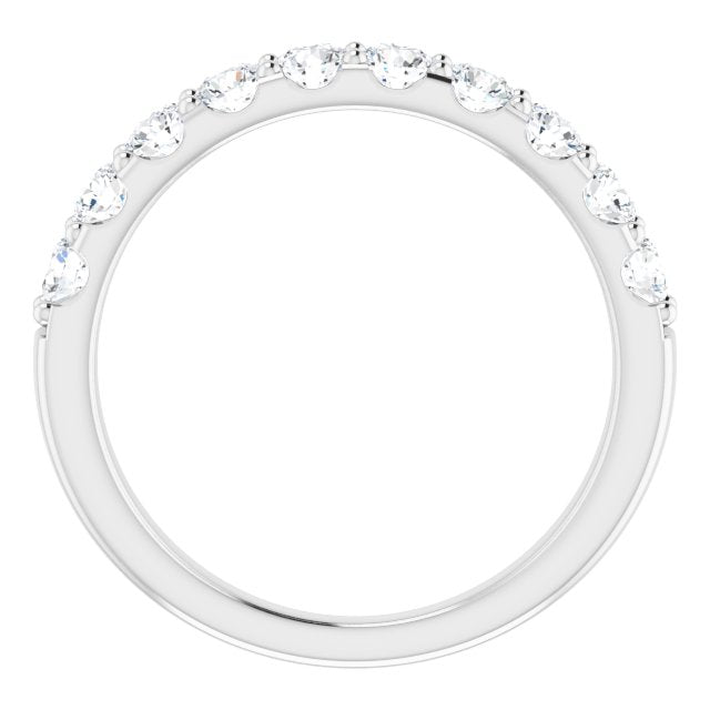 0.75 ct. Round Cut Diamond Wedding Band Classic Anniversary ring-VIRABYANI